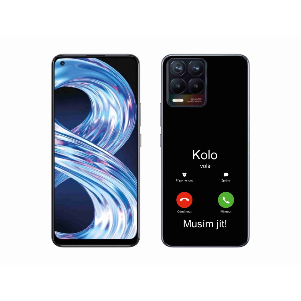 Gél borítás mmCase a Realme 8 Pro-n - a kerék hívja a fekete hátteret