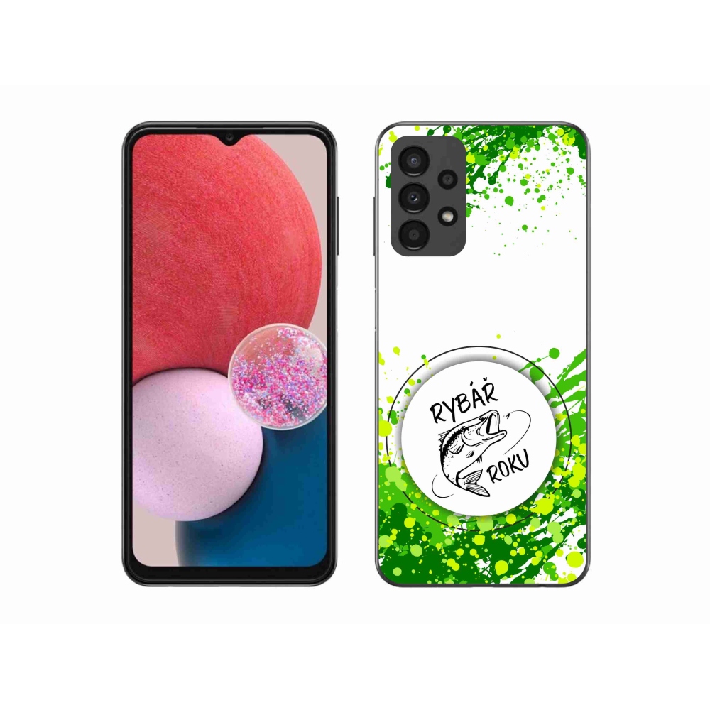 Gél borító mmCase Samsung Galaxy A13 4G - az év horgásza fehér háttérrel