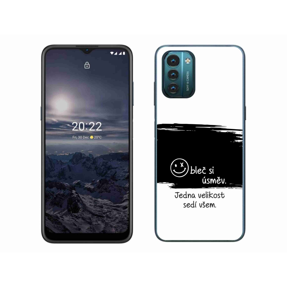 Gél borító mmCase a Nokia G11/G21 készülékhez - vicces szöveg 8 fekete és fehér háttérrel