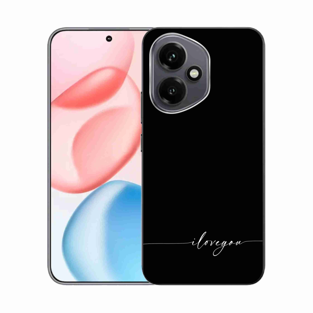 Gél borító mmCase a Honor 400-hoz - Szeretlek fekete háttérrel