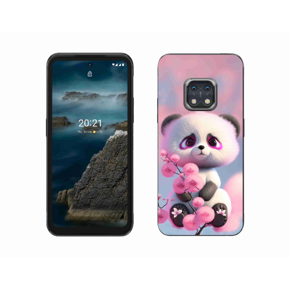 Zselés borítás mmCase a Nokia XR20 készülékhez - aranyos panda 1