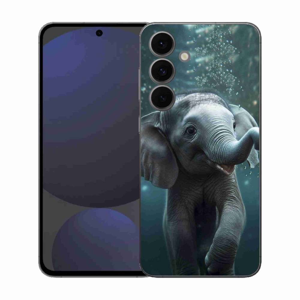Zselés borítás mmCase Samsung Galaxy S25 FE - elefánt a víz alatt