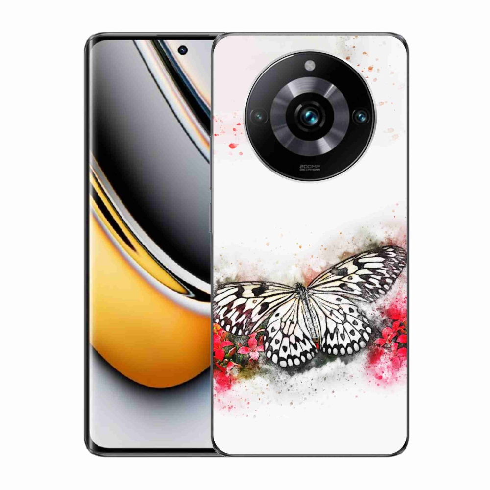 Zselés borítás mmCase a Realme 11 Pro/11 Pro+ készülékhez - fekete-fehér pillangó