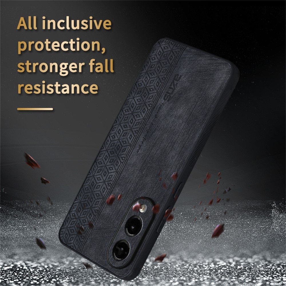 AZNS zselés tok PU bőrrel borított Samsung Galaxy S25 Edge - fekete