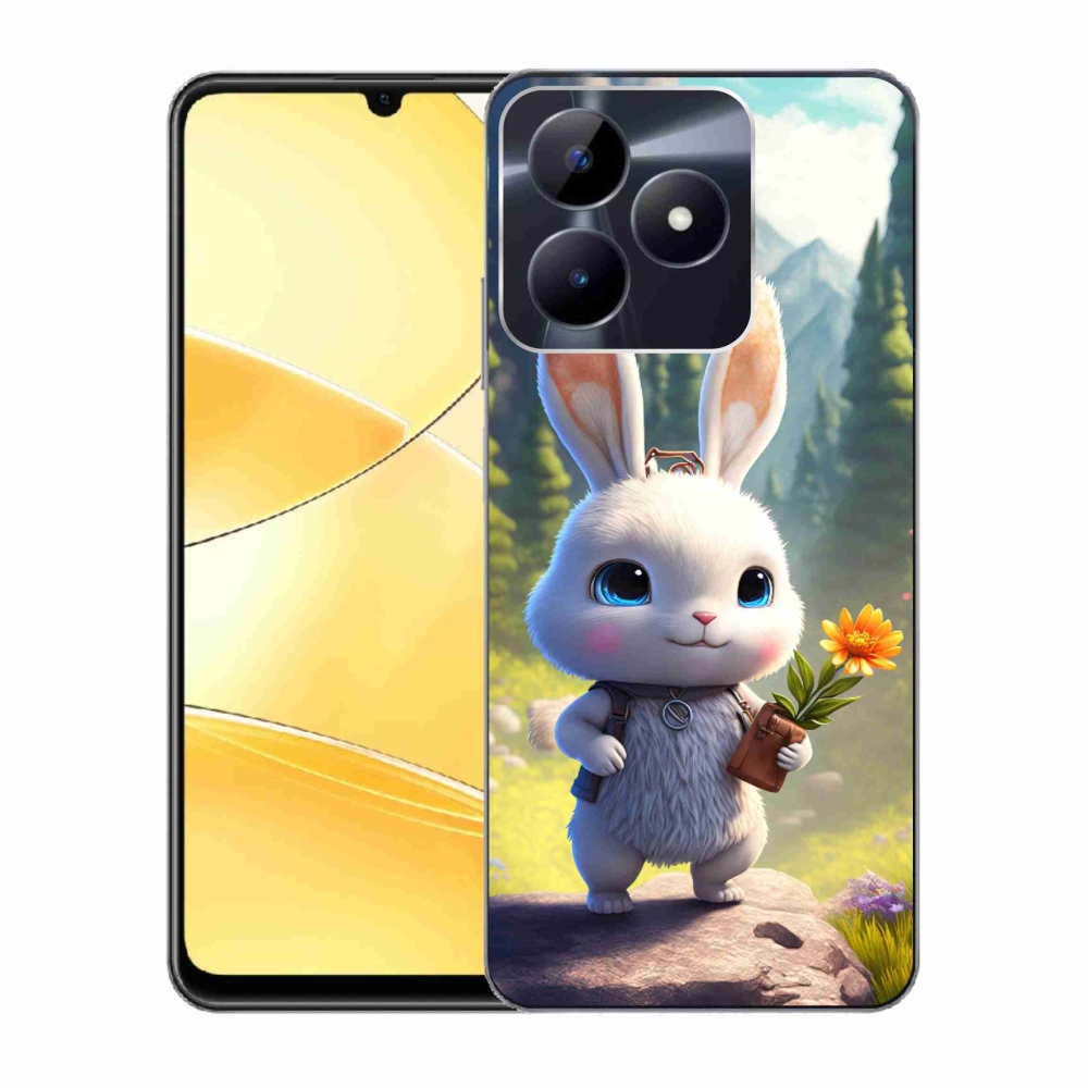 Zselés borítás mmCase a Realme C51/C53 készülékhez - aranyos nyuszi