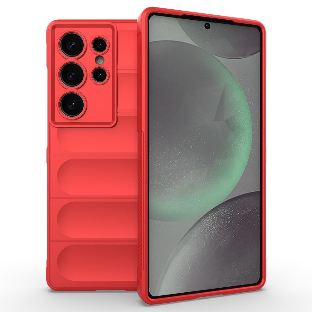 Rugg tartós zselés tok Samsung Galaxy S25 Ultra készülékhez - piros