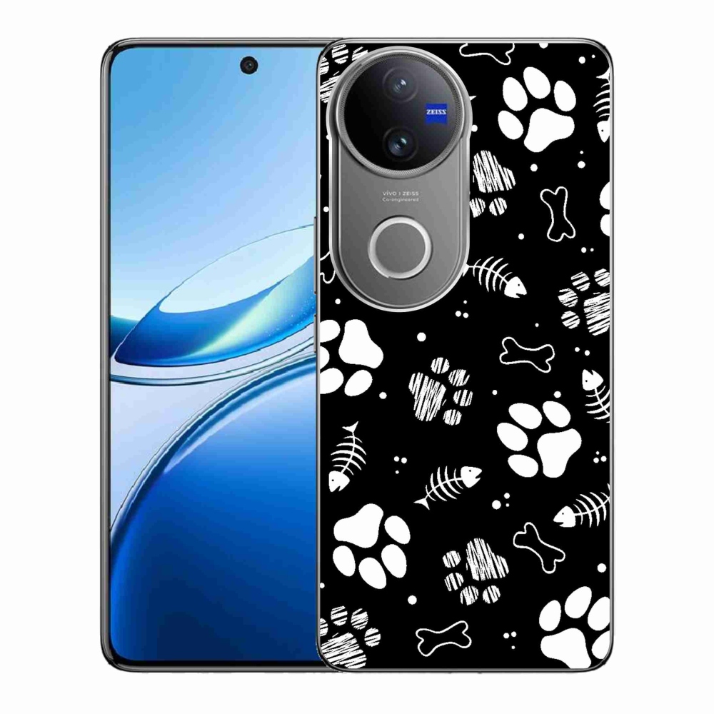 Zselés borítás mmCase a Vivo V50 5G készülékhez - kutyamancsok