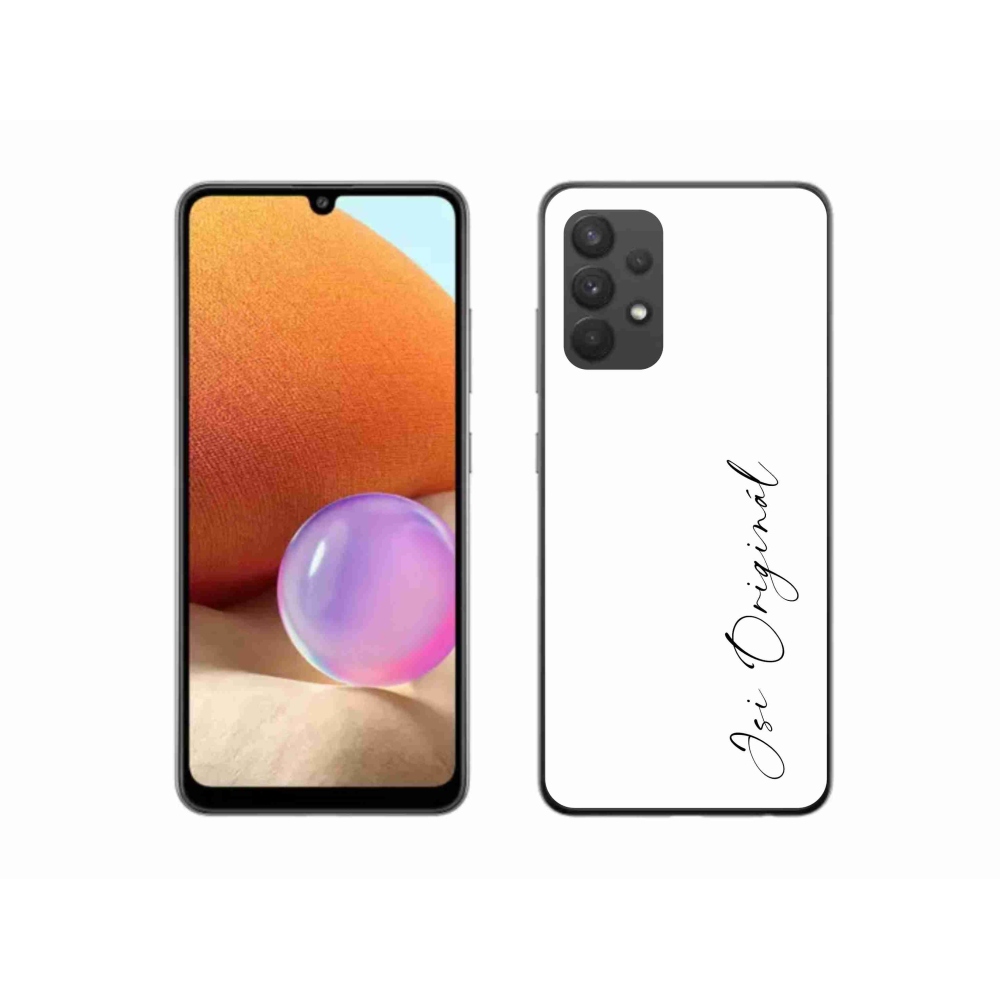 Gél borító mmCase a Samsung Galaxy A32 4G - Ön az eredeti fehér háttérrel