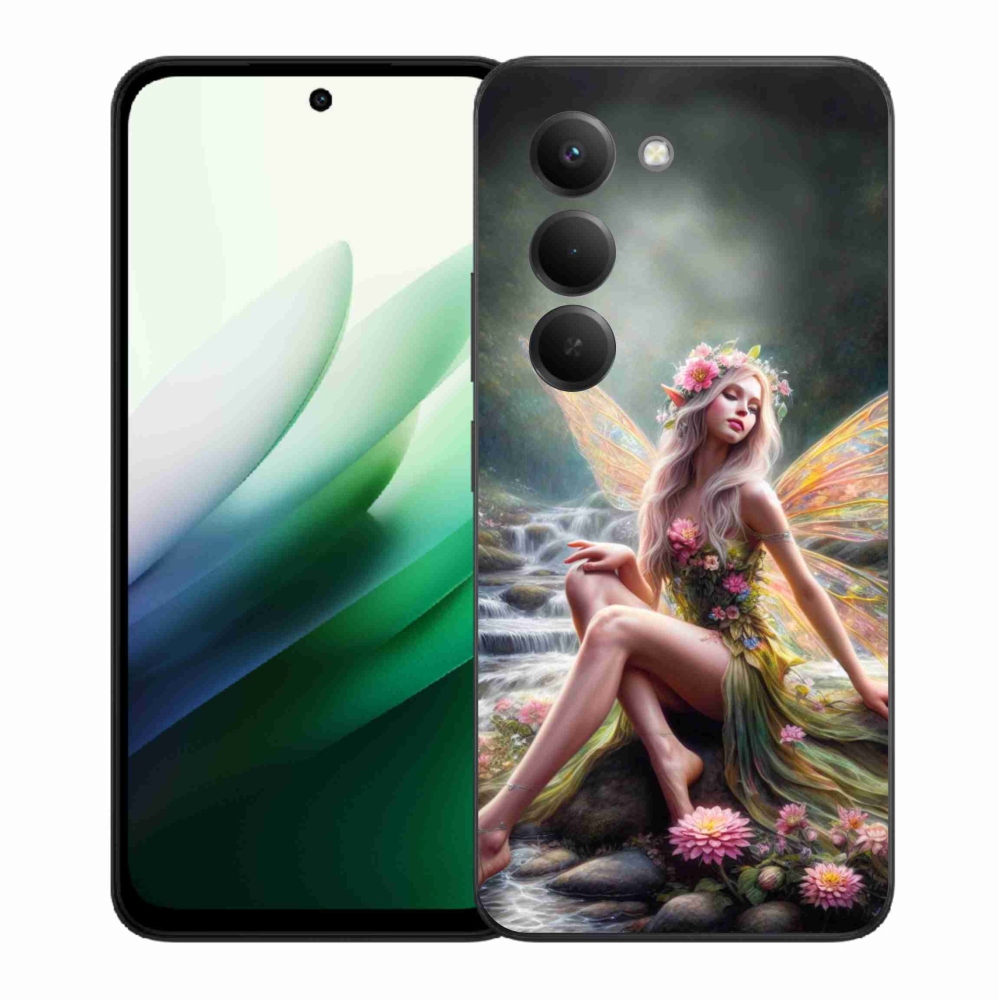 Gél borító mmCase a Xiaomi Redmi 15 5G - pillangó nőhöz 1