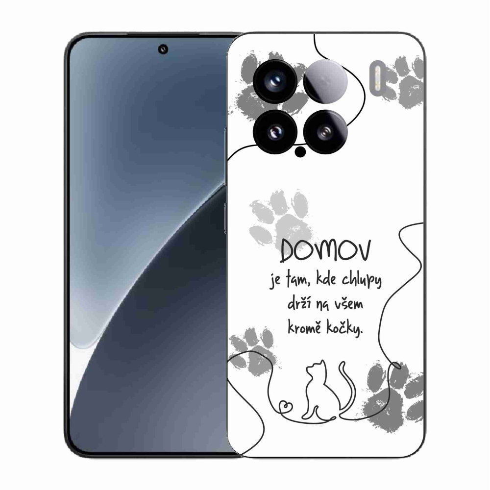 Gél borító mmCase a Xiaomi 15-hez - macska motívum fehér háttérrel