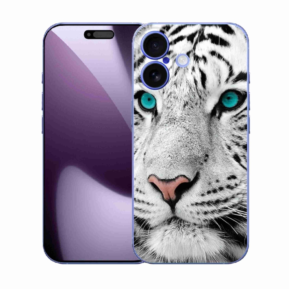 Zselés borítás mmCase iPhone 17 készülékhez - fehér tigris