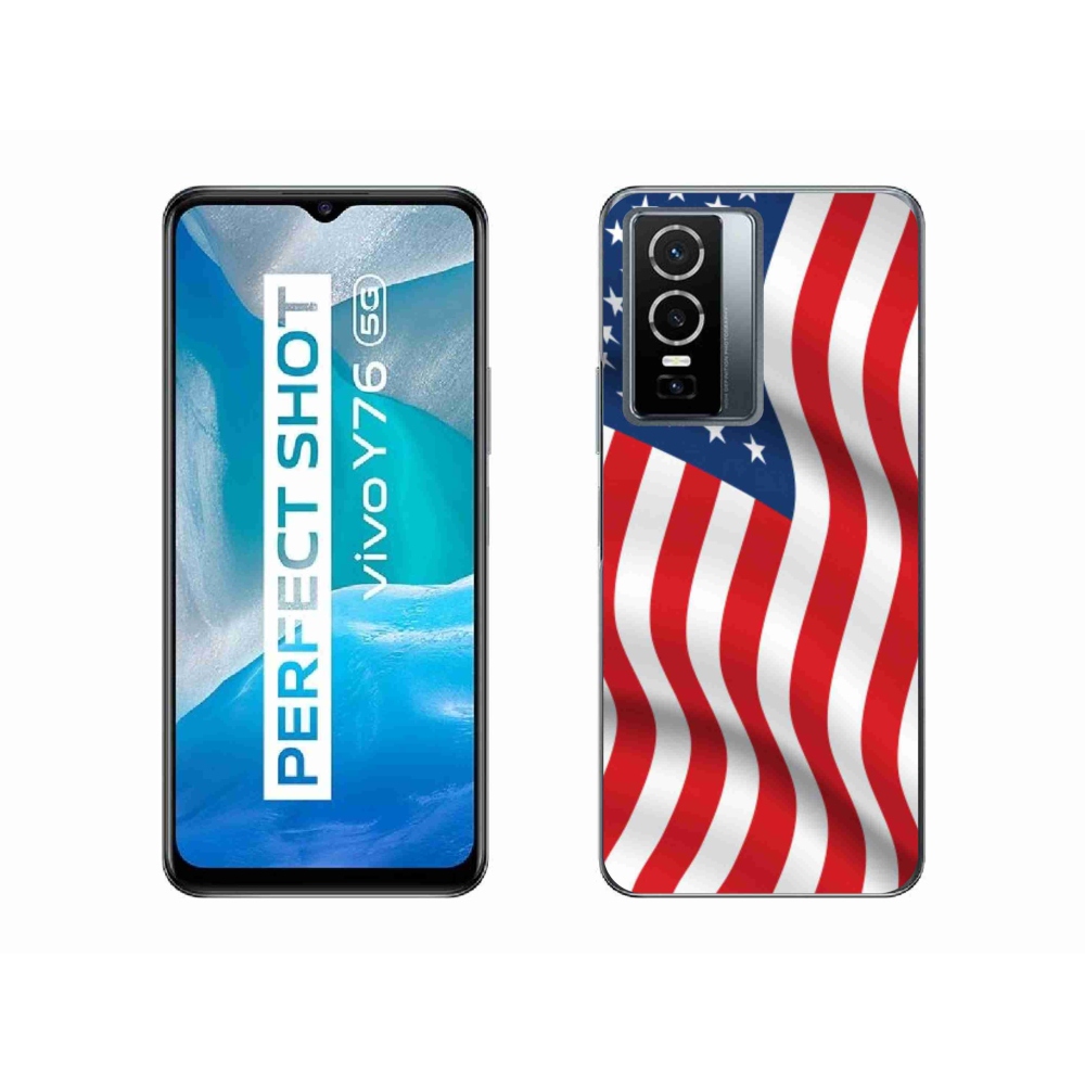 Zselés borítás mmCase a Vivo Y76 5G készülékhez - USA zászló