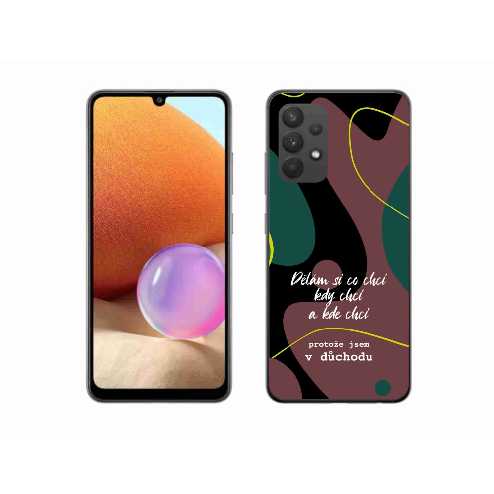 Gél borító mmCase Samsung Galaxy A32 4G - vicces szöveg 10 fekete háttér