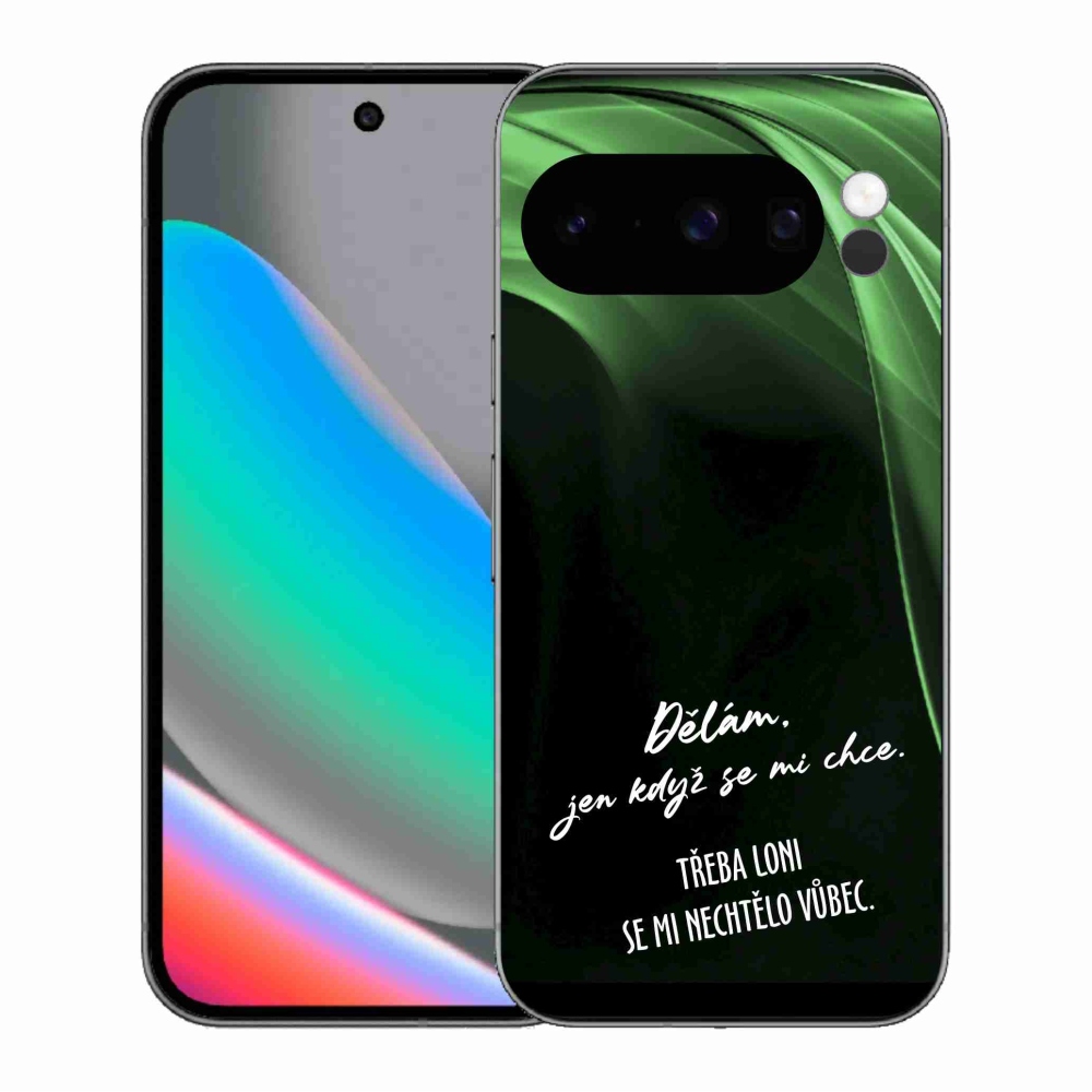 Gél borítás mmCase a Google Pixel 10 Pro számára - vicces szöveg 12 fekete háttér