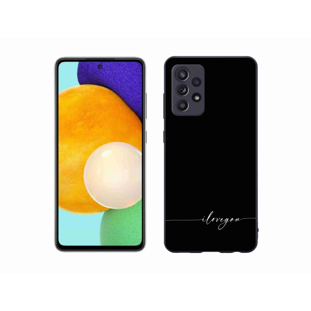 Gél borítás mmCase Samsung Galaxy A52/A52 5G - I love you fekete háttérrel
