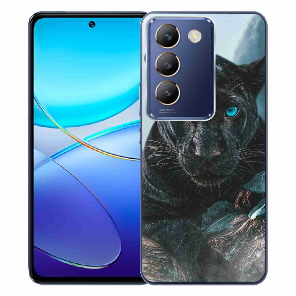 Zselés borítás mmCase a Vivo V40 SE 4G/5G készülékhez - fekete párduc