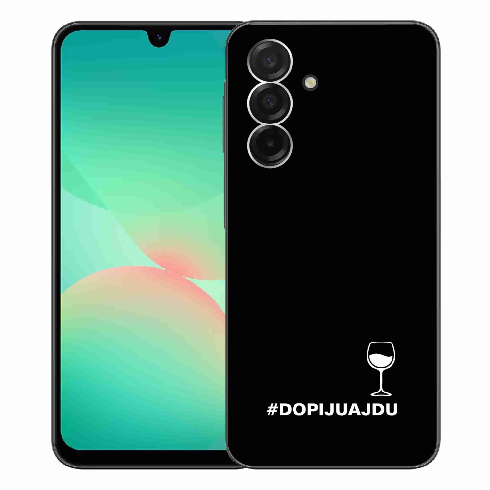 Gél borítás mmCase Samsung Galaxy A26 5G - bor motívum fekete háttérrel