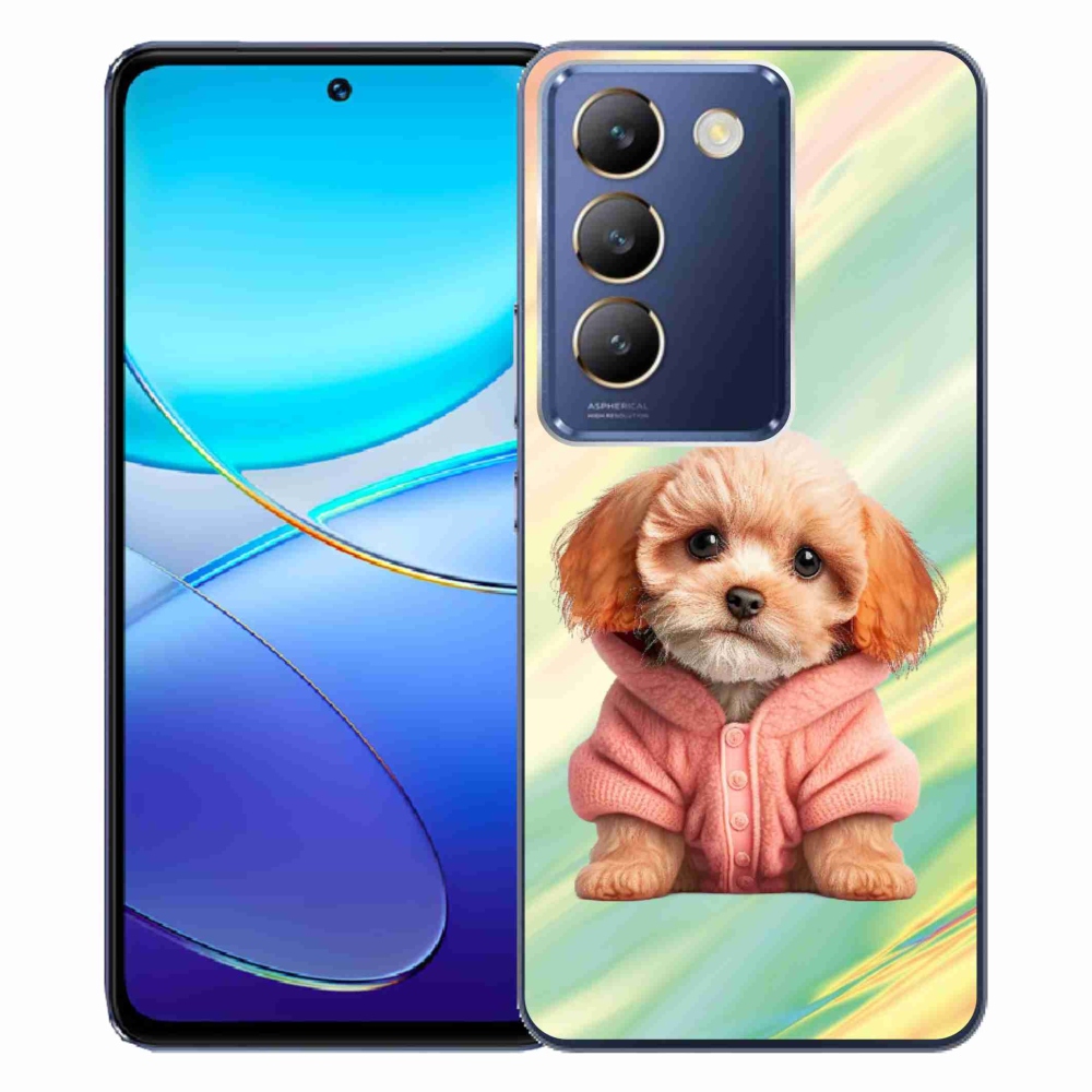 Gél borítás mmCase a Vivo V40 SE 4G/5G készülékhez - pulóveres kiskutya