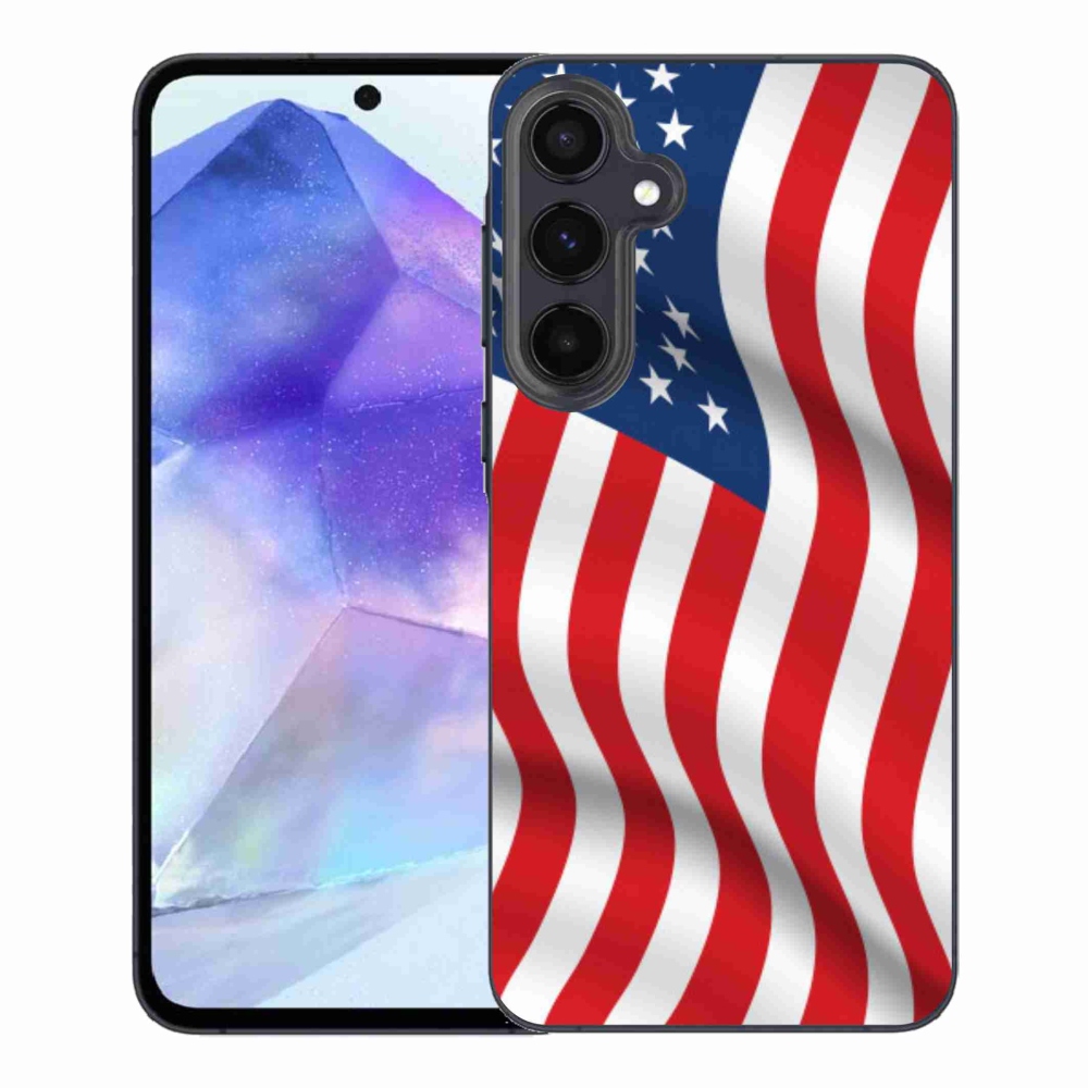 Gél védőhuzat mmCase Samsung Galaxy A55 5G - amerikai zászlóhoz