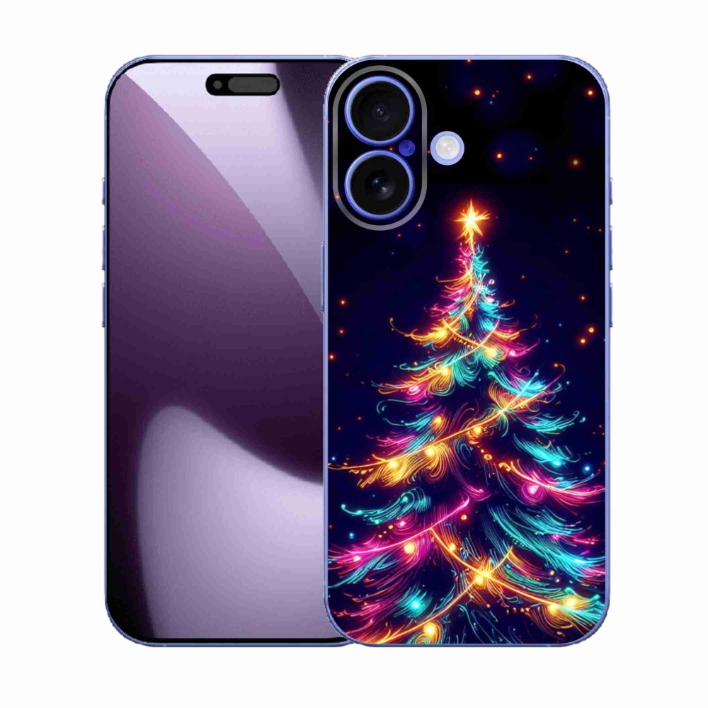Gél borítás mmCase iPhone 17 készülékhez - neon karácsonyfa