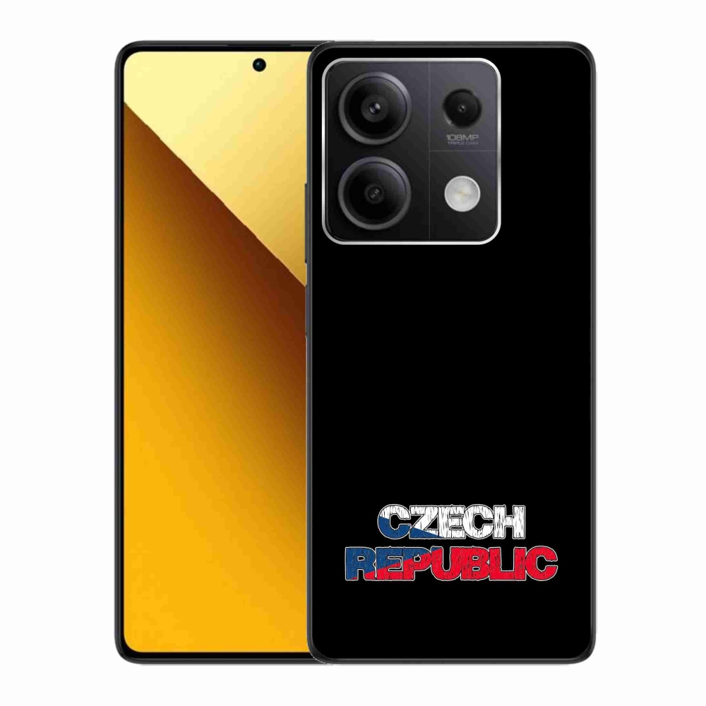Gél borító mmCase a Xiaomi Redmi Note 13 5G - Csehország fekete háttérrel