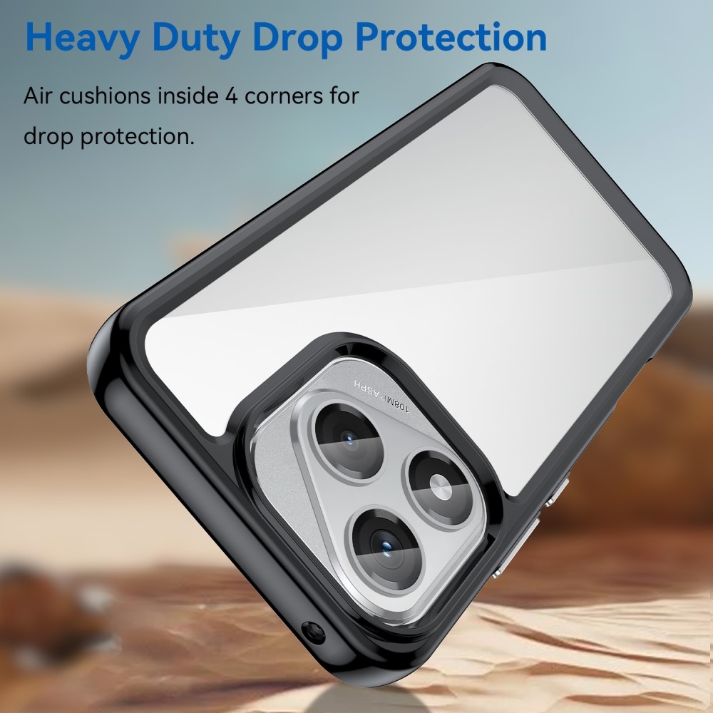 Gél tok fix hátlappal a Honor 400 Lite-hoz - fekete