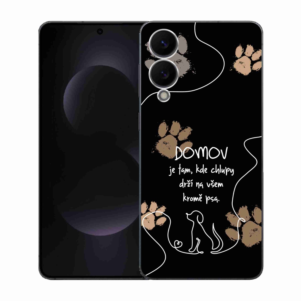 Gél borítás mmCase Samsung Galaxy S25 Edge készülékhez - kutya motívum fekete háttér