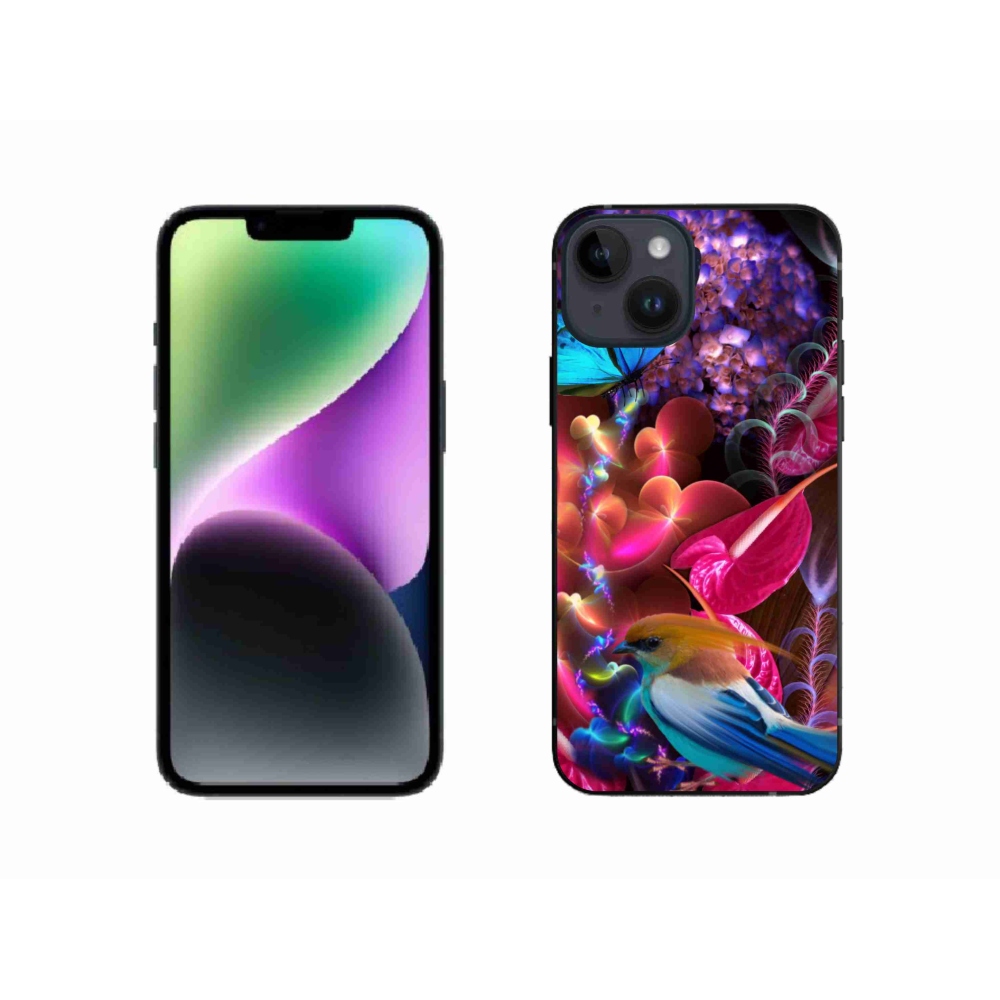 Gél borítás mmCase iPhone 14 készülékhez - színes virágok
