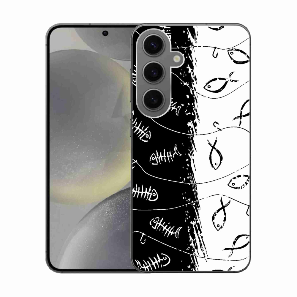 Gél borító mmCase Samsung Galaxy S24 készülékhez - csontvázak és halak