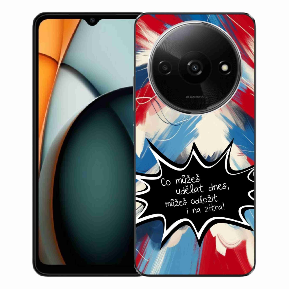 Gél borító mmCase a Xiaomi Redmi A3-hoz - vicces szöveg 9 fekete háttér