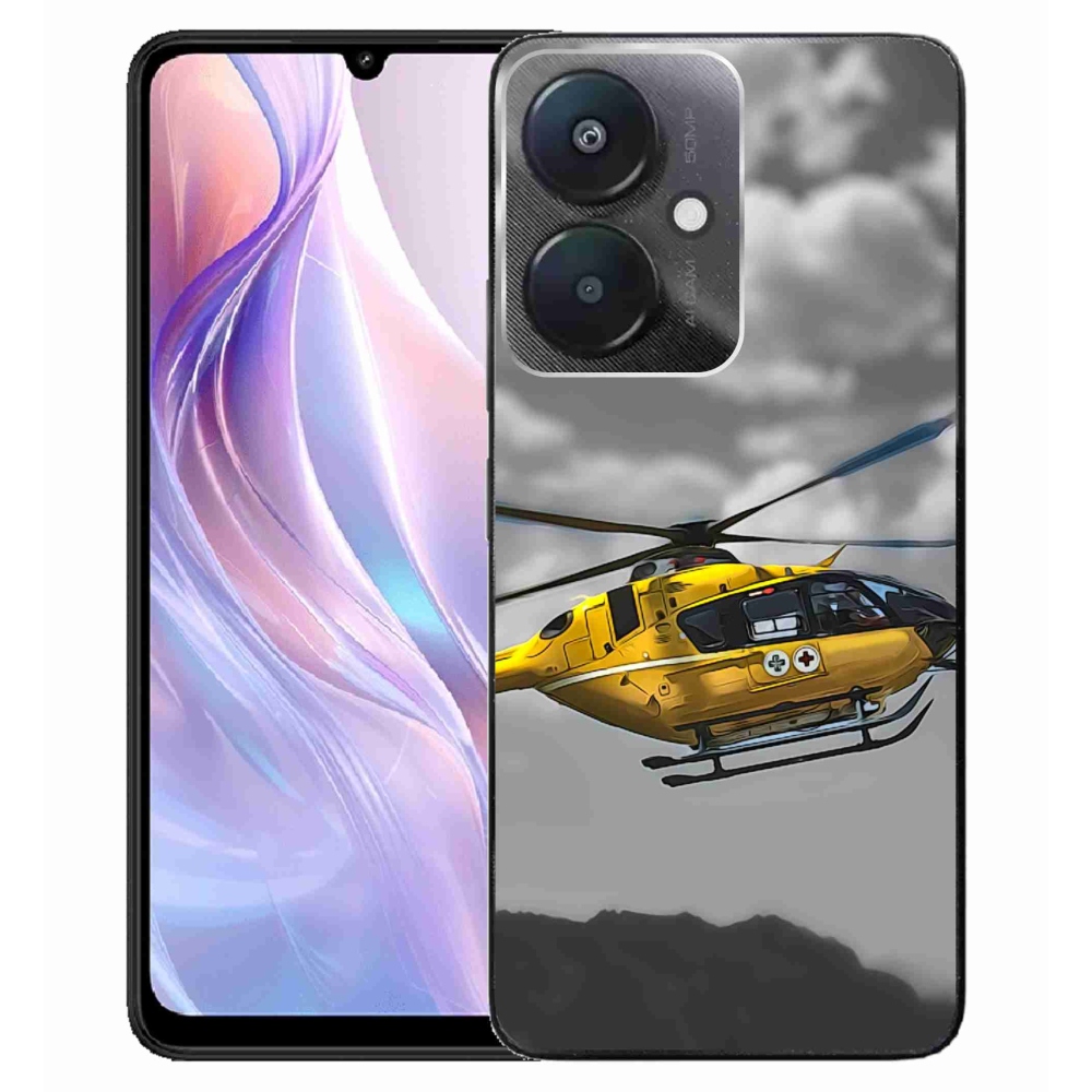 Gél borítás mmCase a Xiaomi Redmi 13C 5G számára - sárga helikopter