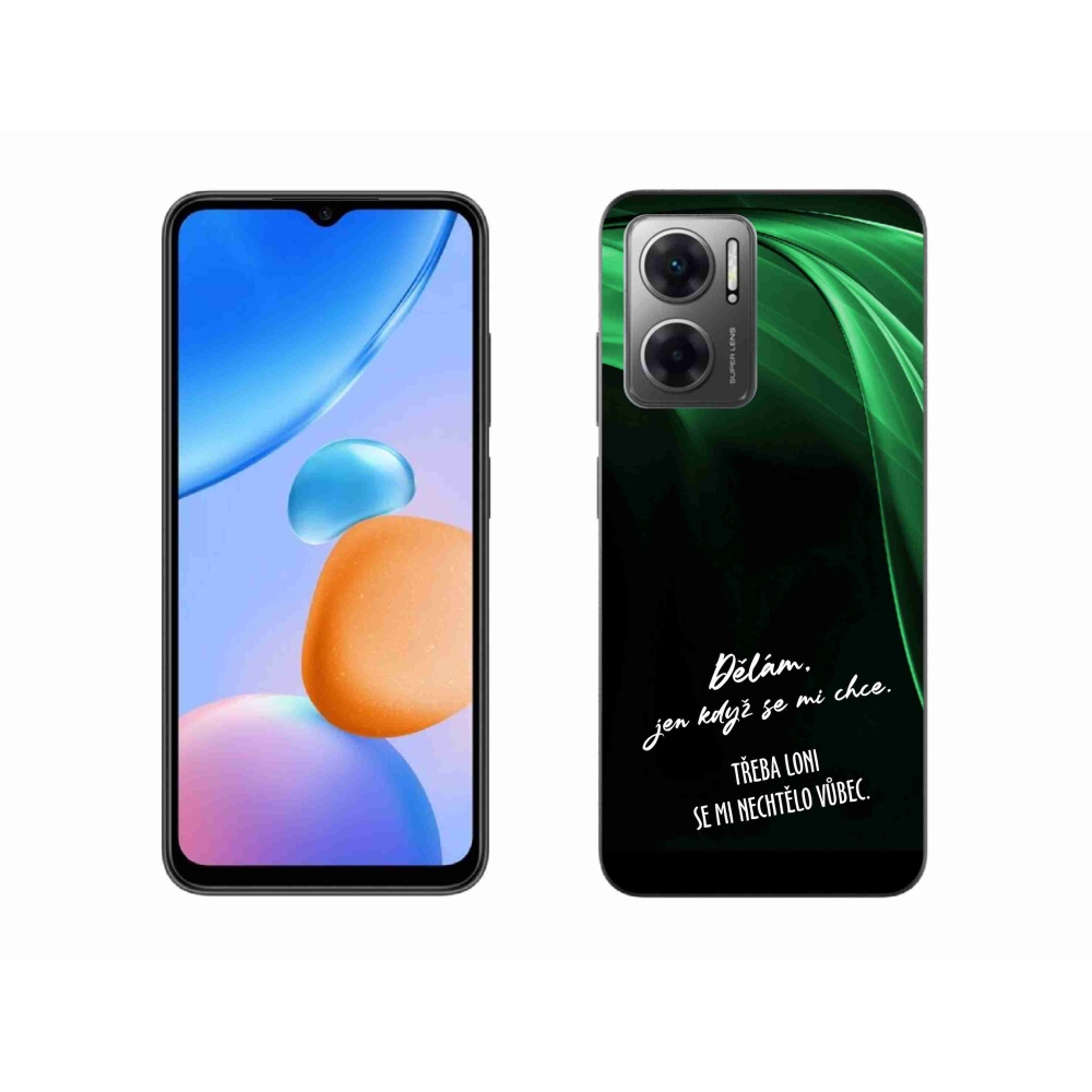 Gél borító mmCase a Xiaomi Redmi 10 5G-hez - vicces szöveg 12 fekete háttérrel