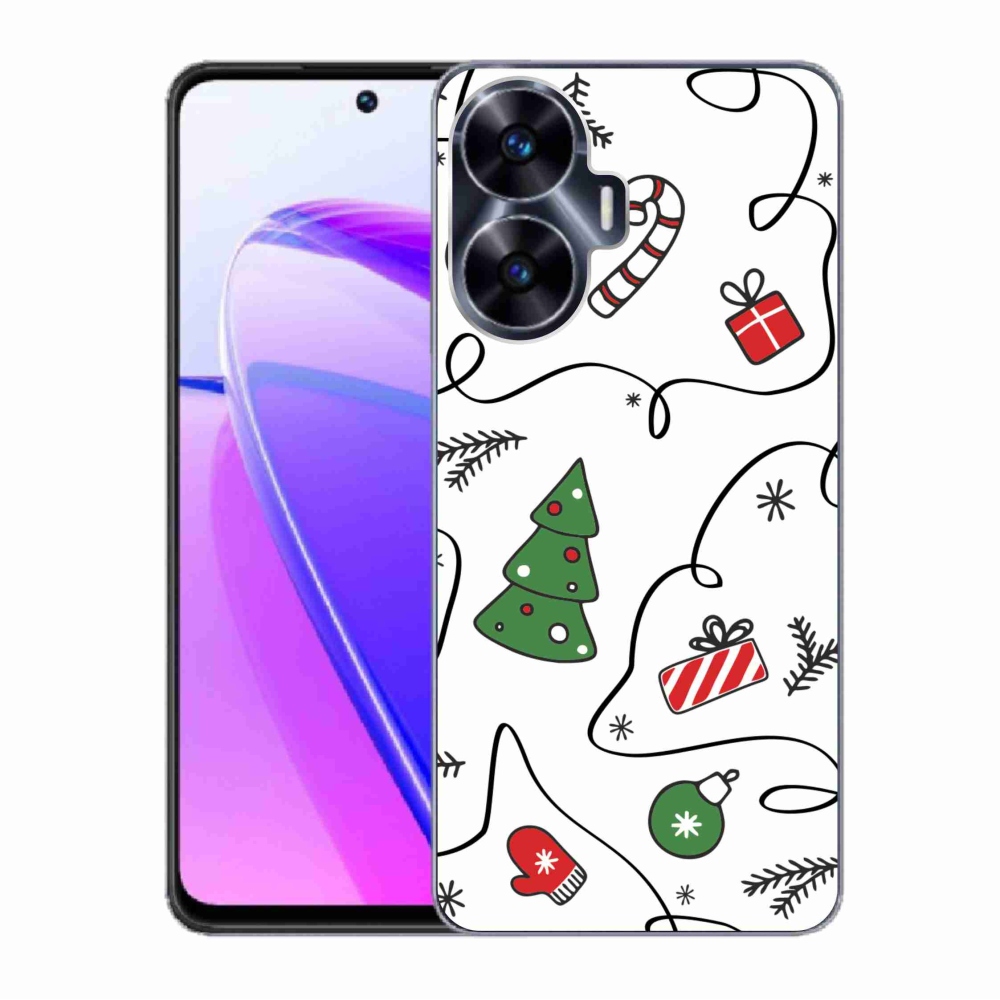 Gél borító mmCase a Realme C55 készülékhez - karácsonyi motívumok