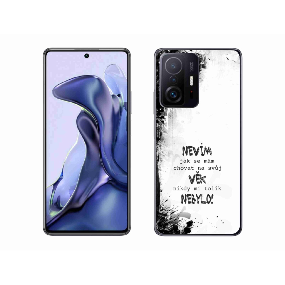 Gél borító mmCase a Xiaomi 11T-hez - vicces szöveg 14 fehér háttérrel