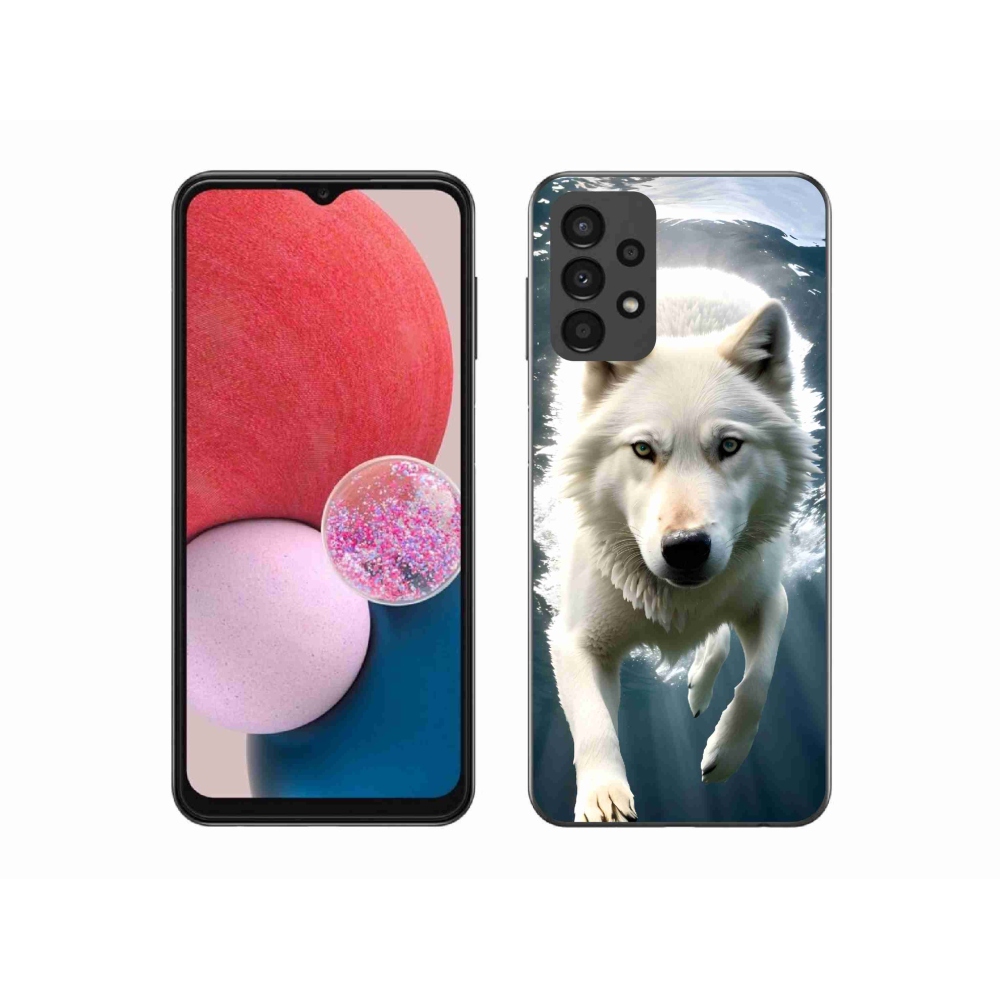 Gél védőburkolat mmCase Samsung Galaxy A13 4G - fehér farkas
