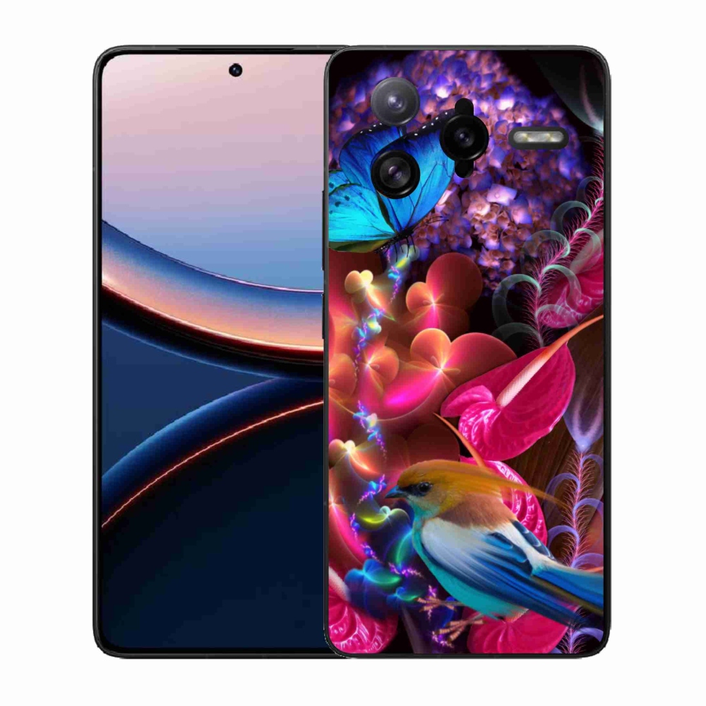 Gél borító mmCase a Xiaomi Poco F7 Ultra számára - színes virágok