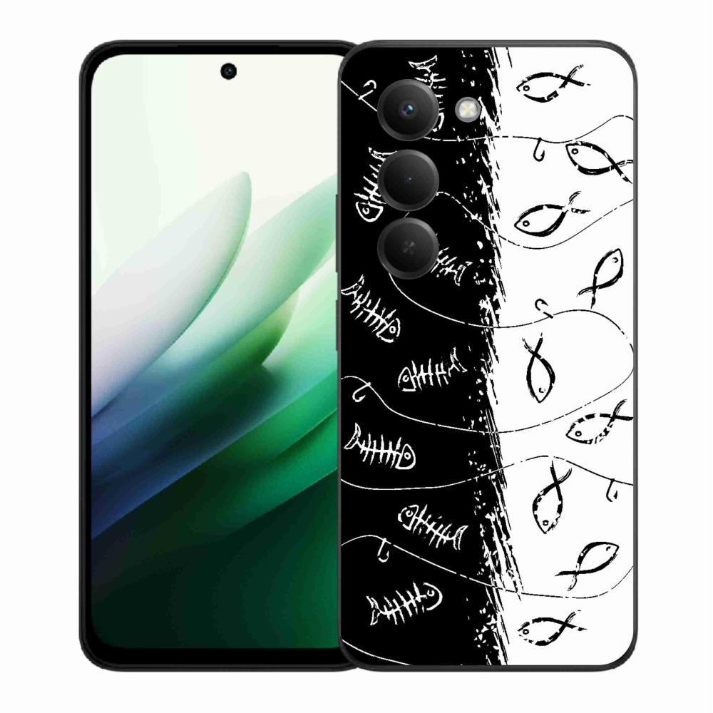 Gél borító mmCase a Xiaomi Redmi 15 5G számára - csontvázak és halak