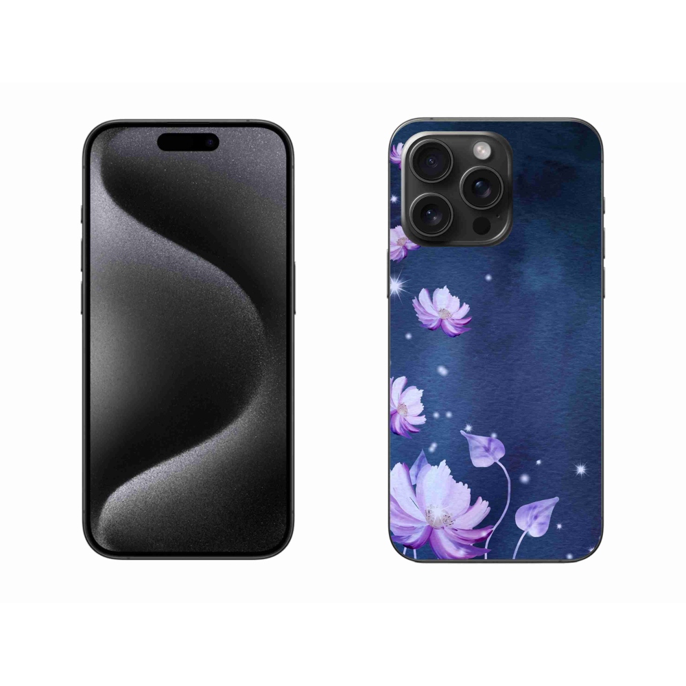 Gél tok mmCase iPhone 15 Pro Max készülékhez - hulló virágok