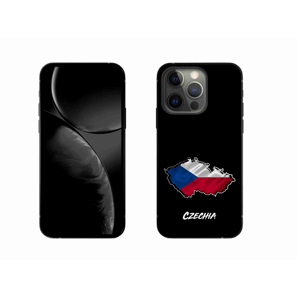 Zselés borítás mmCase iPhone 13 Pro 6.1 - Csehország fekete háttérrel