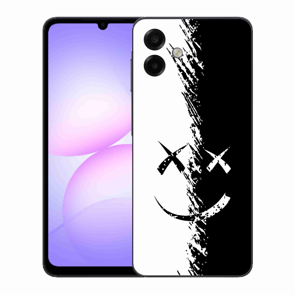 Gél borító mmCase Samsung Galaxy A07 4G - fekete-fehér smiley