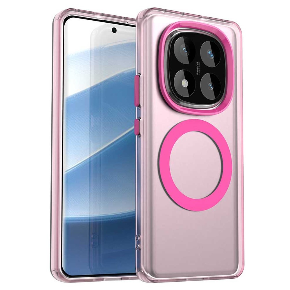 Candy zselés tok MagSafe-val a Xiaomi Redmi Note 14 Pro-ra - rózsaszínű