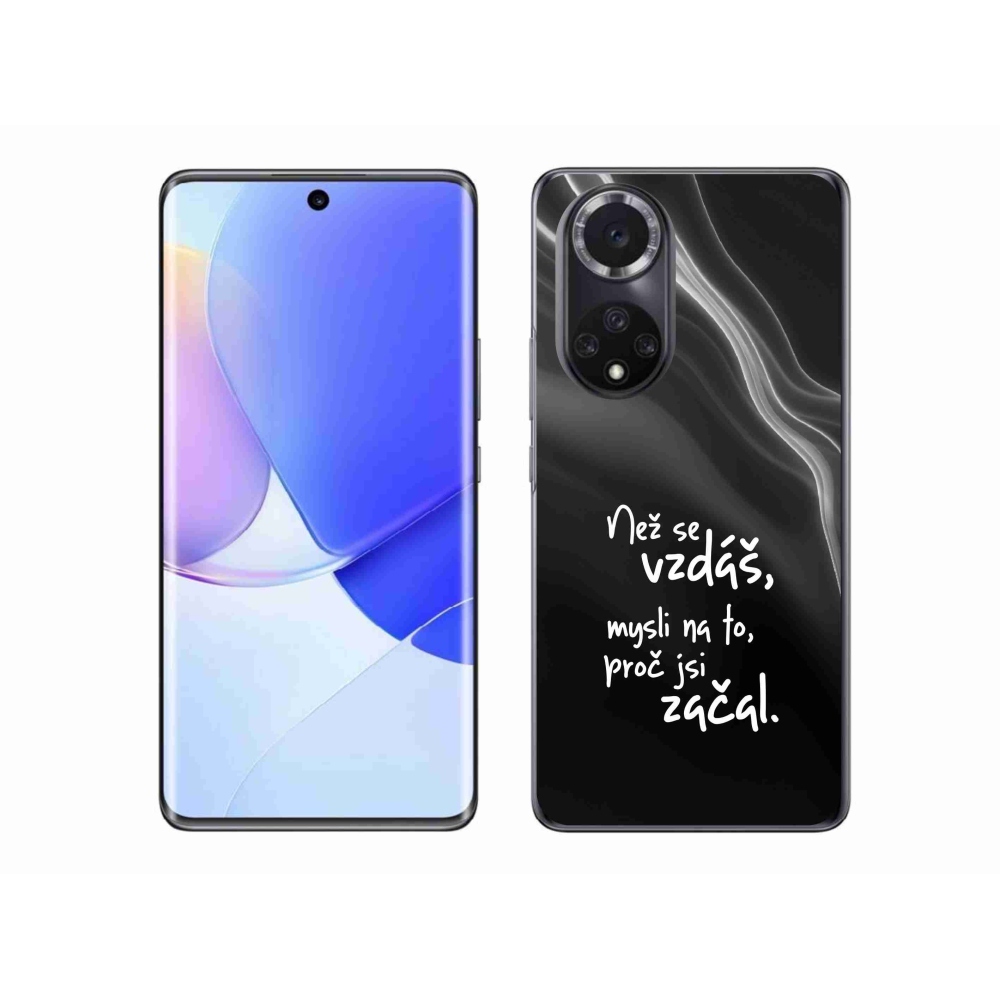 Gél borítás mmCase a Huawei Nova 9 - idézet 2 fekete háttérrel