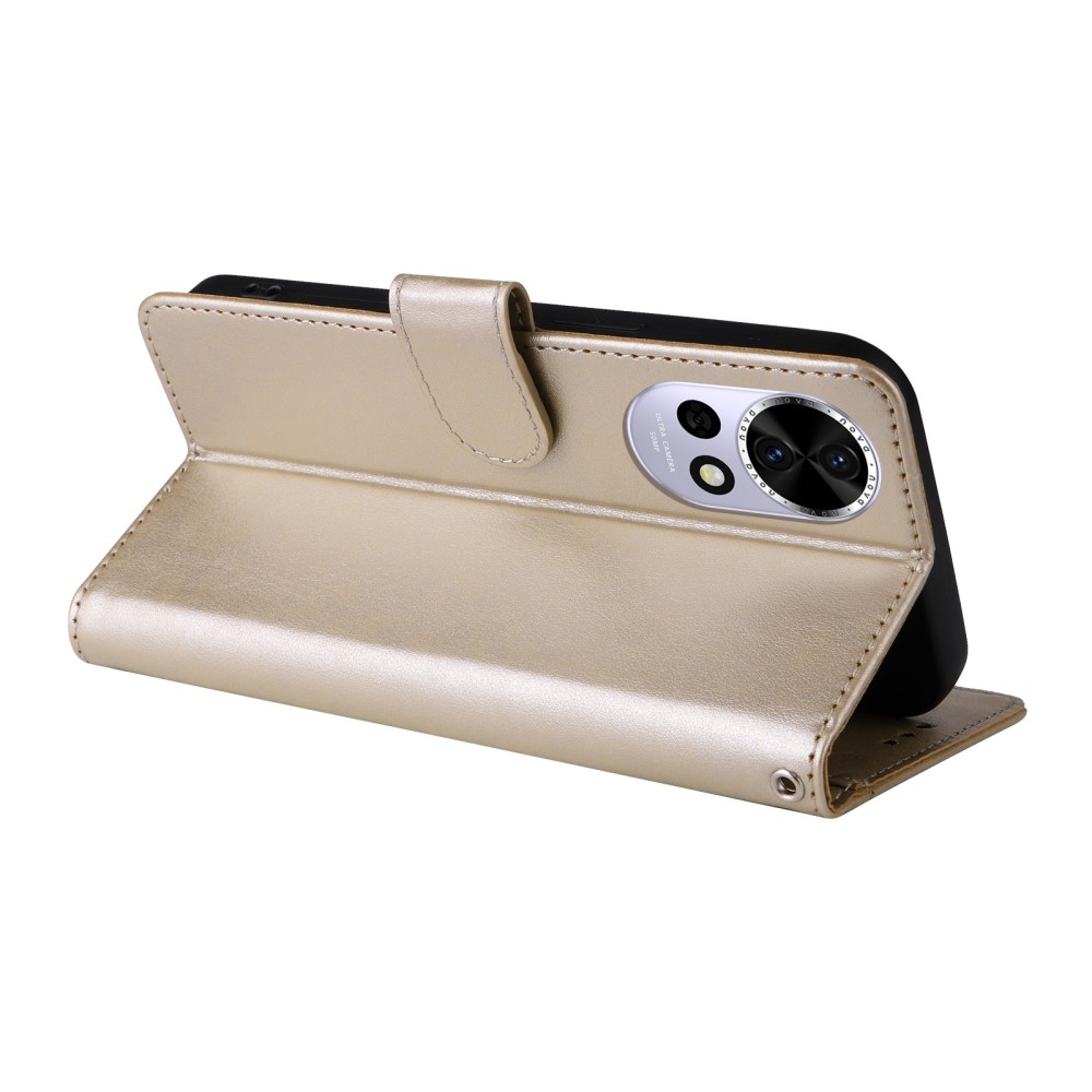 Virágos könyv tok a Huawei Nova 13 5G-hez - arany színű