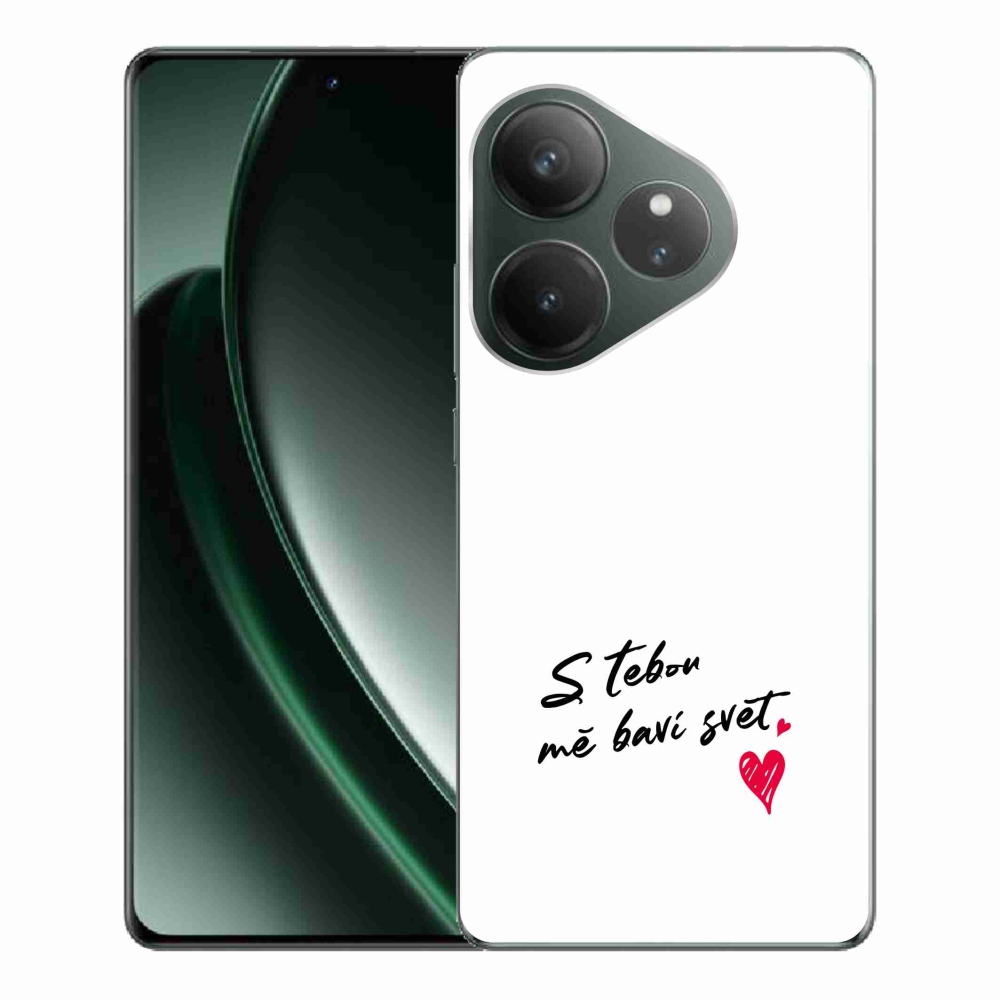 Gél borító mmCase a Realme GT 6 5G/GT 6T 5G - szerelmes szöveg 1 fehér háttér