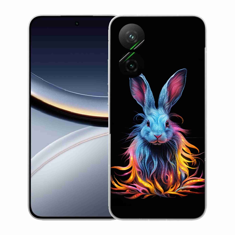 Gél borítás mmCase a Xiaomi Poco F7 5G számára - absztrakt nyúl