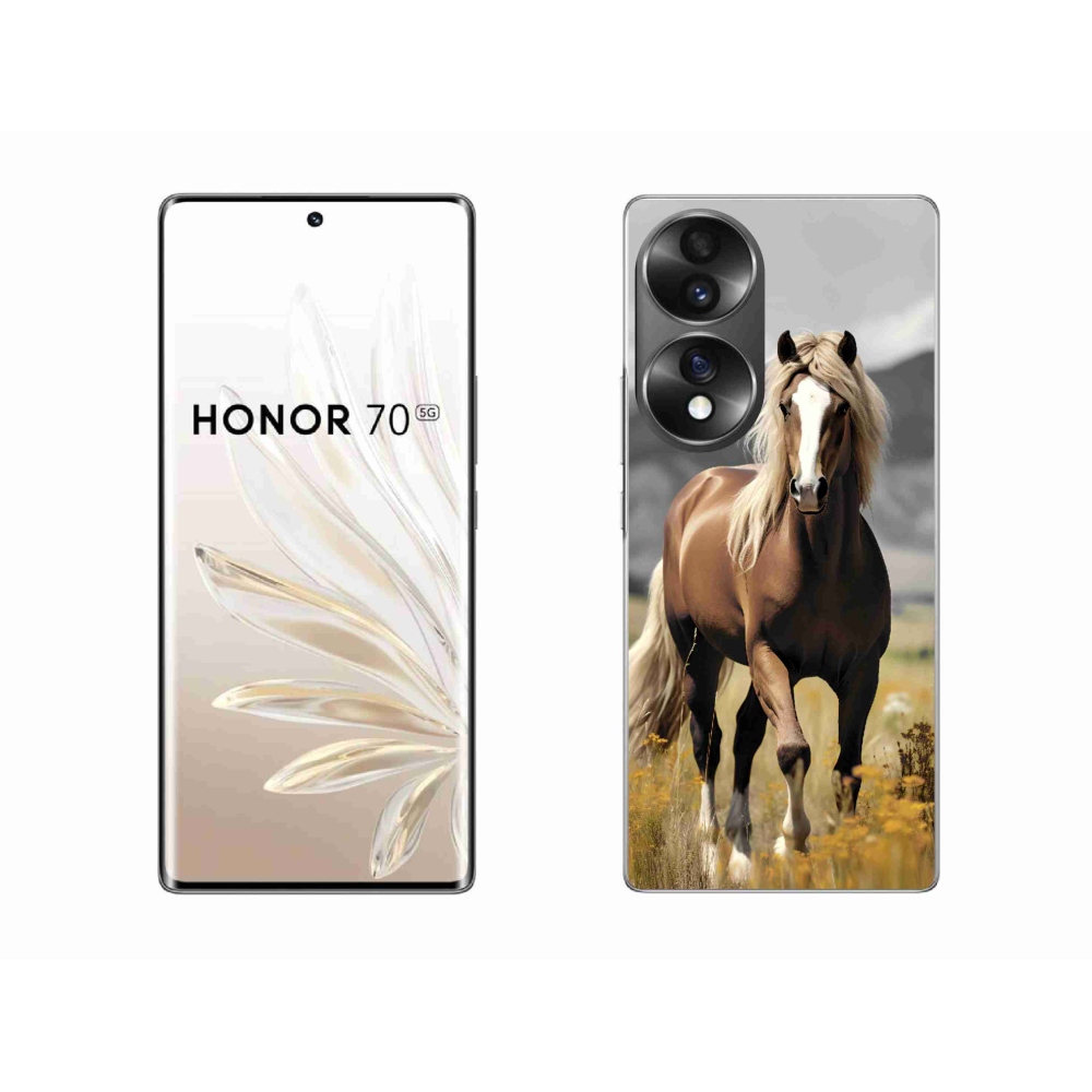 Zselés tok mmCase a Honor 70-hez - barna ló 1