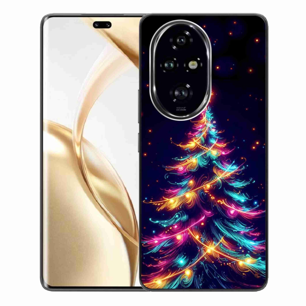 Gél borítás mmCase a Honor 200 Pro 5G számára - neon karácsonyfa