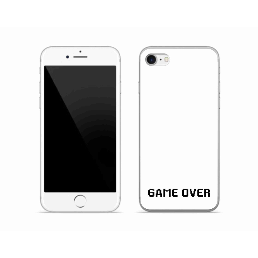 Gél borítás mmCase iPhone SE (2022) - játék fehér háttérrel