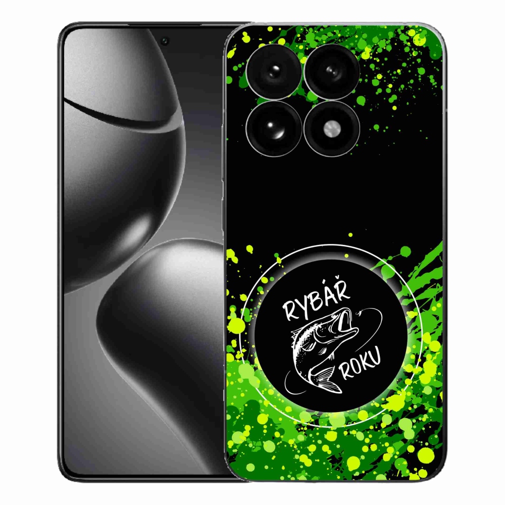 Gél borító mmCase a Xiaomi 15T-hez - az év halászának fekete háttere