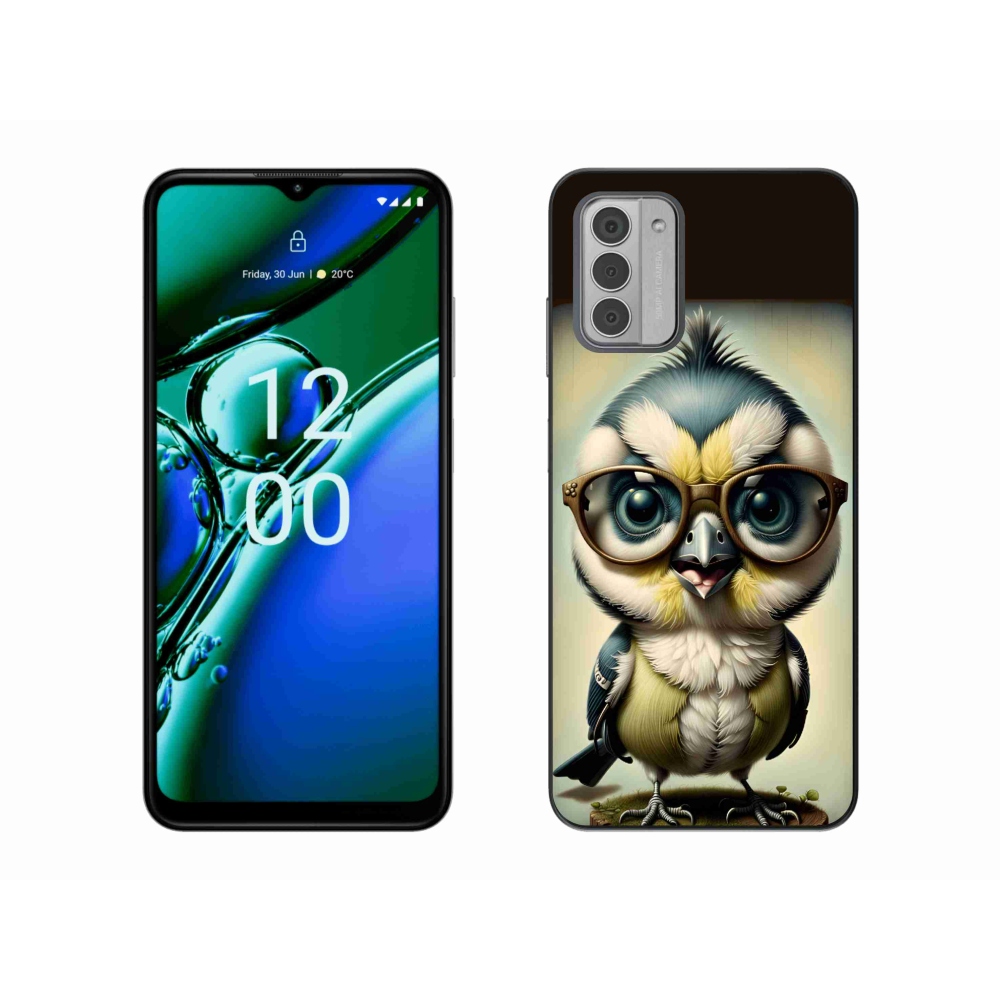 Zselés borítás mmCase a Nokia G42-hez - kölyök szemüveggel